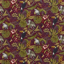 Rainforest Cranberry Fabric by the Metre